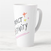 Attract Positivity Motivational Quote Coffee Mug Latte Mok (Rechterhoek)