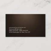Attracte Sepia Brown Personal Trainer Visitekaartje (Achterkant)