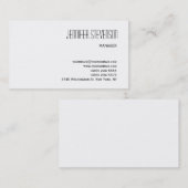 Attractif Carte de visite de consultant noir blanc (Devant / Derrière)