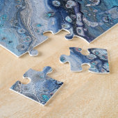 Attraction Naturelle 2 Géode Bleue Puzzle Abstrait (Côté)