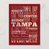 Attractions & Famous Places of Tampa, Florida. Briefkaart (Voorkant)