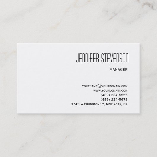 Attractive Black White Consultant Visitekaartje (Voorkant)