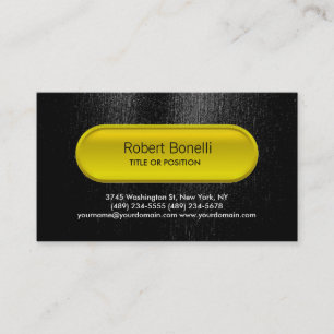 Attractive Charm Black Yellow Button Visitekaartje