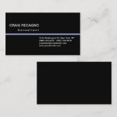 Attractive Charming Black White Blue Visitekaartje (Voorkant / Achterkant)