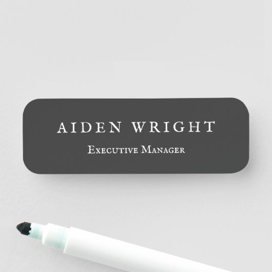 Attractive Grey Black Classical Minimalist Naamplaatje (In situ)