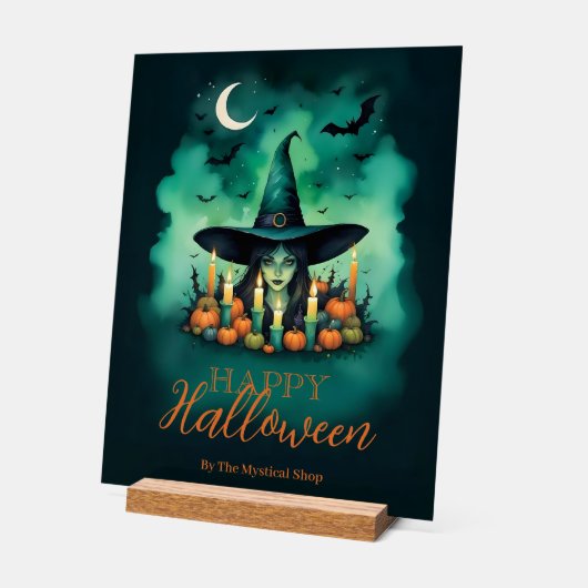 Attractive & Mystical Halloween Witch Conjures  Acryl Bord (Hoek)