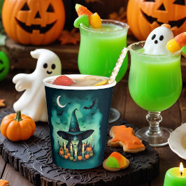 Attractive & Mystical Halloween Witch Conjures Papieren Bekers