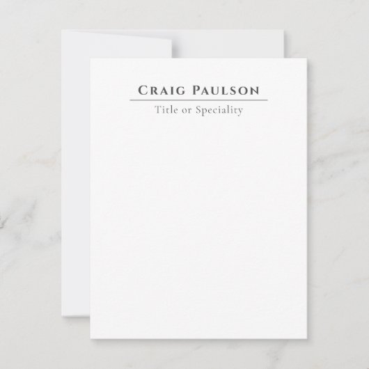 Attractive Professional Plain Minimalist Card (Voorkant)