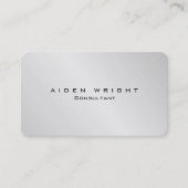 Attractive Silver Grey Stylish Modern Minimalist Visitekaartje (Voorkant)
