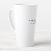 Attractive Simple Professional Plain Minimalist Latte Mok (Linkerhoek)