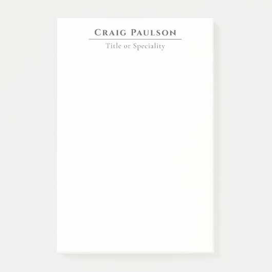 Attractive Simple Professional Plain Minimalist Post-it® Notes (Voorkant)