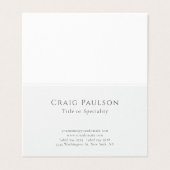 Attractive Simple Professional Plain Minimalist Visitekaartjes (Buitenkant ongevouwen)
