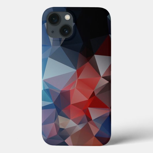 Attractus Blue Red Abstract piramide Pattern Hoesj Case-Mate iPhone Case (Achterkant)