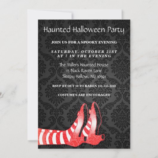 Attrapé la sorcière Halloween Party Invitation (Devant)