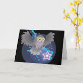 Attrape une étoile ! ~owl cartes de voeux (Fleur jaune)