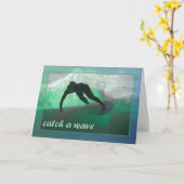 Attrape une vague ! Carte d'anniversaire (Fleur jaune)