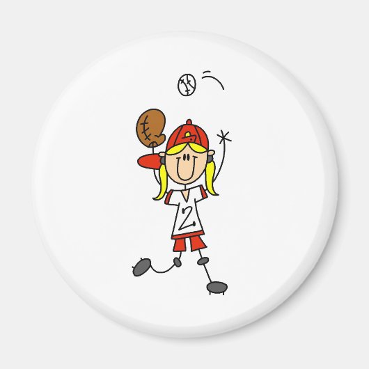 Attraper Un Aimant De Softball (Devant)