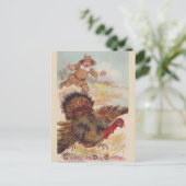 Attraper une dinde, carte postale d'art vintage (Debout devant)