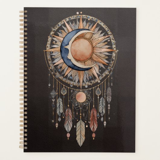 Attrapeur de rêves Soleil Lune Céleste (Devant)