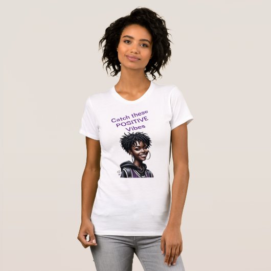 Attrapez ces T-shirt VIBES POSITIVES (Devant entier)