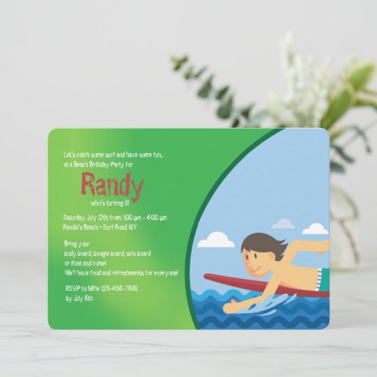 Attrapons une invitation Surf (Debout devant)