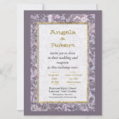 Attrayant Faire-part de mariage Floral Mauve (Devant)