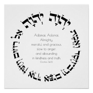 Attributen van Divine Mercy Hebrew Jewish Prayer Perfect Poster