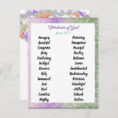 Attributs de Dieu de A à Z Carte de boîtier (Devant / Derrière)