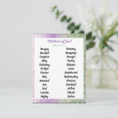 Attributs de Dieu de A à Z Carte personnalisable (Debout devant)