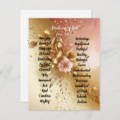 Attributs de Dieu de A à Z Ombre carte de boîtier (Devant / Derrière)