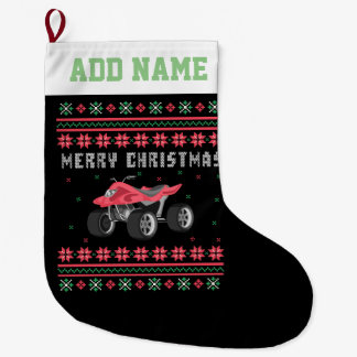 ATV 4 Wheeler Ugly KerstSweater Grote Kerstsok