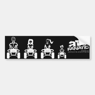 ATV Family Stick Figuur (Papa, Mam, Dochter, Zoon) Bumpersticker