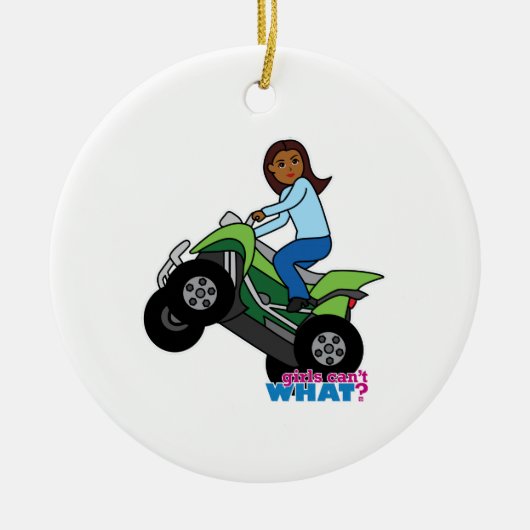 ATV Girl Keramisch Ornament (Voorkant)