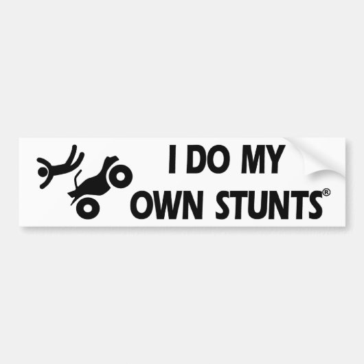 ATV Mijn eigen stunts Bumpersticker (Voorkant)