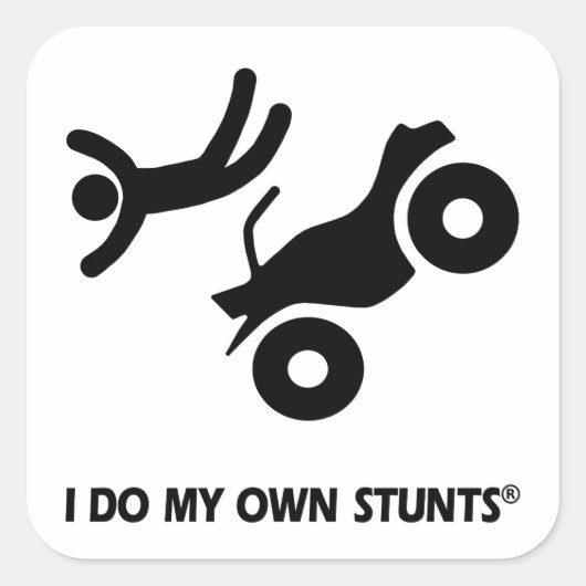 ATV Mijn eigen stunts Vierkante Sticker (Voorkant)