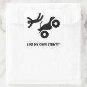 ATV Mijn eigen stunts Vierkante Sticker (Tas)