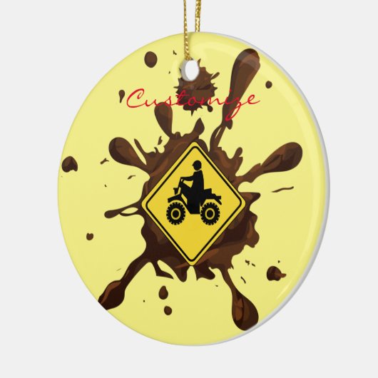 ATV Mudding Sign Thunder_Cove Keramisch Ornament (Links)