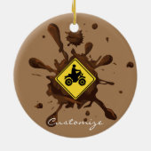 ATV Mudding Sign Thunder_Cove Keramisch Ornament (Achterkant)