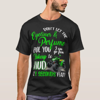 ATV Quad Bike Riding Girl voor alle terrein vier d T-shirt