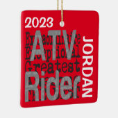 ATV Rider Buitengewoon CUSTOM Keramisch Ornament (Rechts)