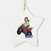 ATV Rider - Medium Keramisch Ornament (Links)