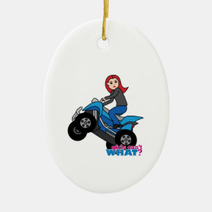 ATV Rider - Rood Keramisch Ornament