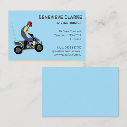ATV VISITEKAARTJE (Voorkant / Achterkant)