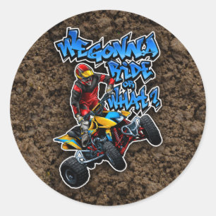 ATV - We gaan naar de weg of wat? Ronde Sticker