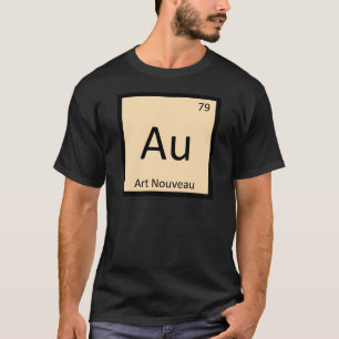 Au - Art Nouveau Chemie Periodiek Systeem Symbool T-shirt