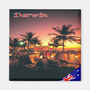 AU - Australië - Darwin - bij nacht Magneet