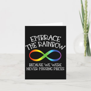 Au bewustzijn omarm de regenboog oneindigheid anti kaart