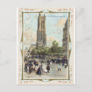 Au Bon Marche' 1900 Tour Palais Victoriaans Briefk Briefkaart