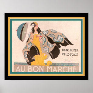 "Au Bon Marche" 1923 Art Deco Poster