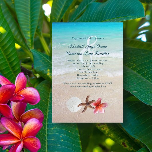 Au bord de la mer Tropical Destination Invitations